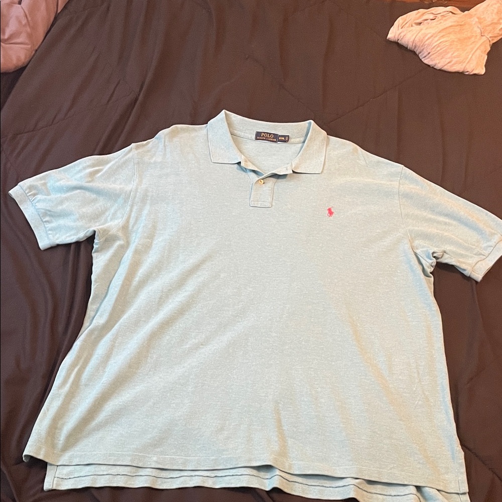 Polo by Ralph Lauren Men's Light Blue Polo Shirt